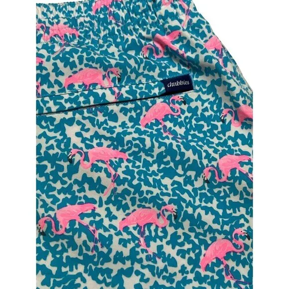 Cubbies The Domingos Are For Flamingos 5.5" Inseam Swim Trunks-sz Medium - Picture 9 of 9